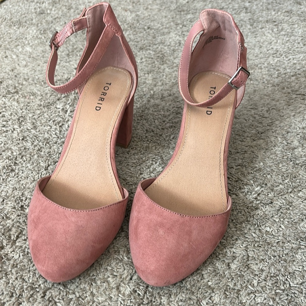 Torrid Powder Pink Block Heels